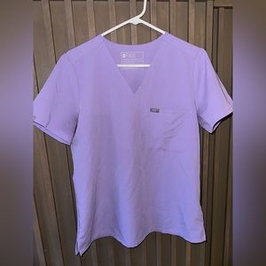 Lavender Dew Figs Scrub Top